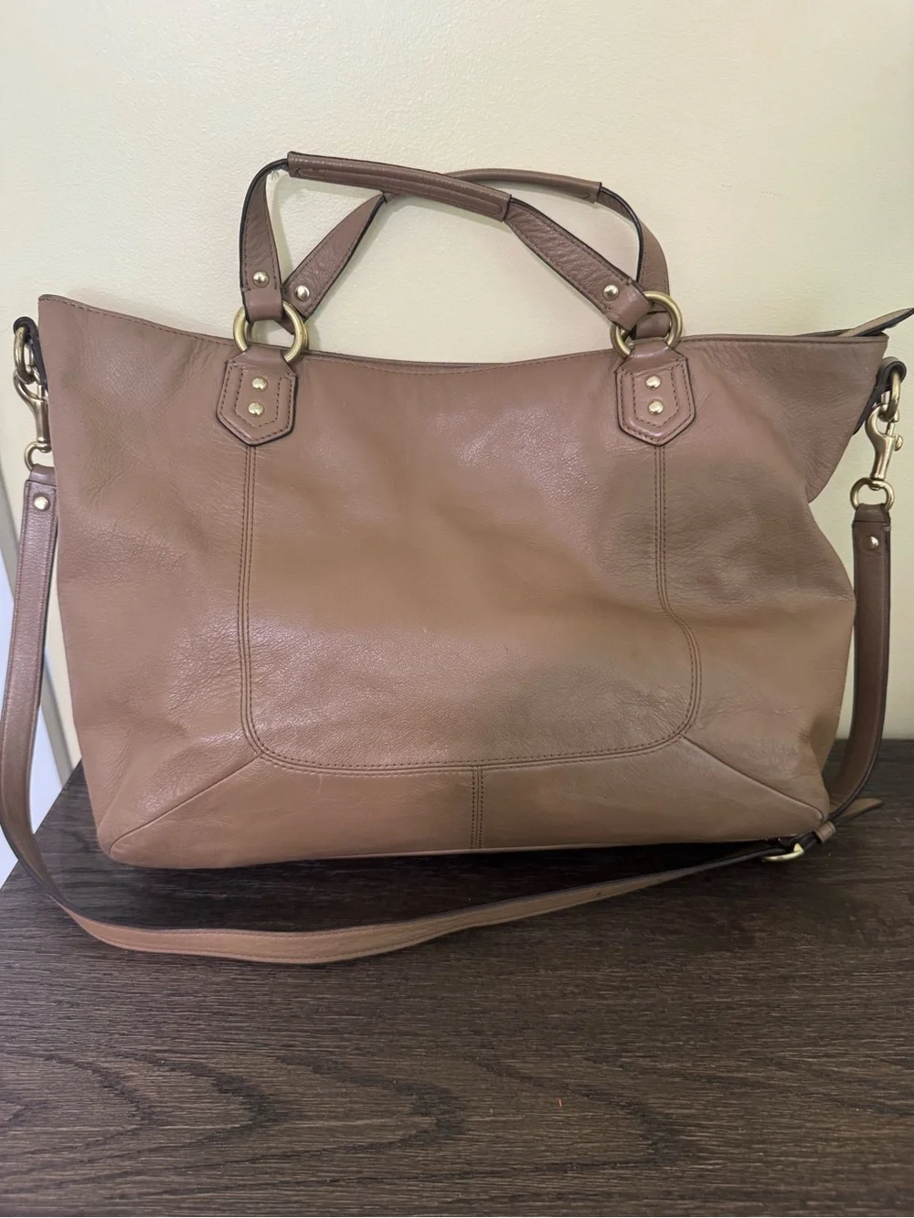 Coach Campbell Leather Tan Tote Bag